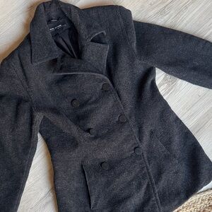 Jones New York Double Breasted Wool Coat Jacket Size 6